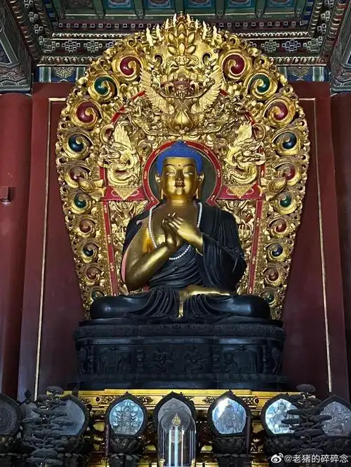 富丽堂皇北京雍和宫内供奉的佛像