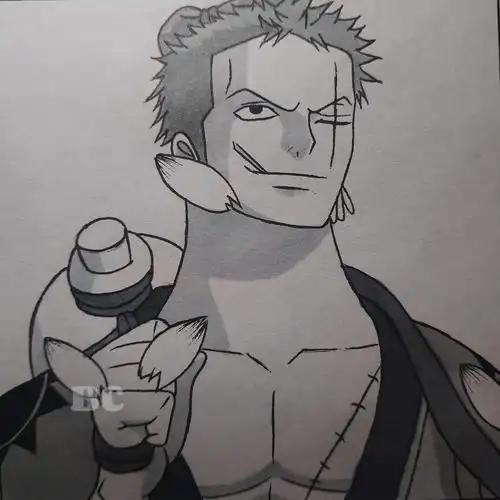 索隆 #手绘教程#海贼王#图文伙 - 抖音