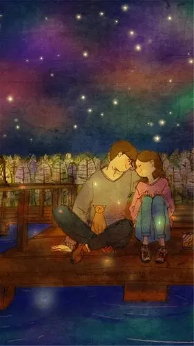 韩国插画师puuung的暖心爱情故事插画 壁纸