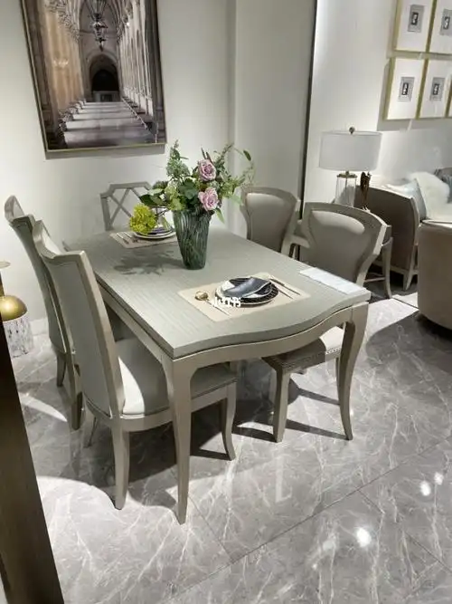 设计师推荐美克美家轻奢风长方形餐桌