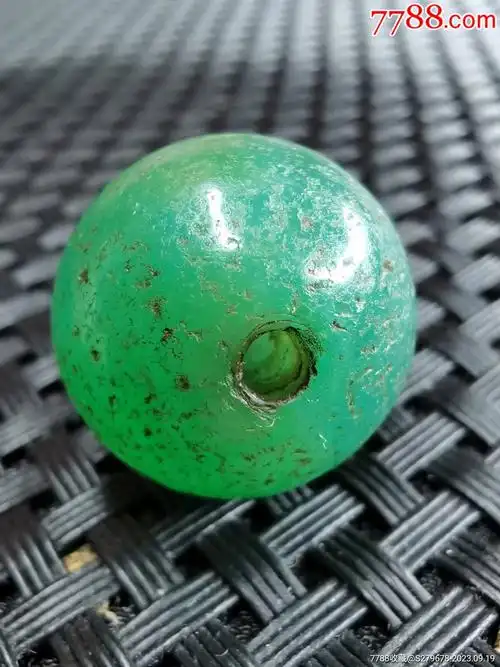 绿玛瑙圆珠佩珠约20mm_价格68元【古韵红山】_第1张