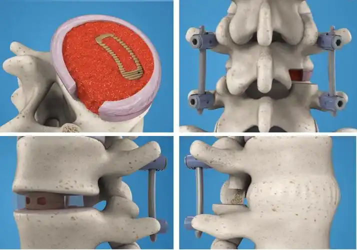 要达到腰椎融合,可以在前方椎体间植骨,也可以在后方椎板表面进行植骨