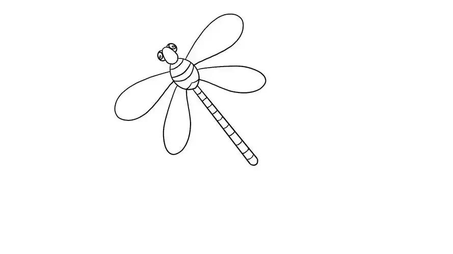 蜻蜓简笔画 蜻蜓的简笔画-锦跋艺考网
