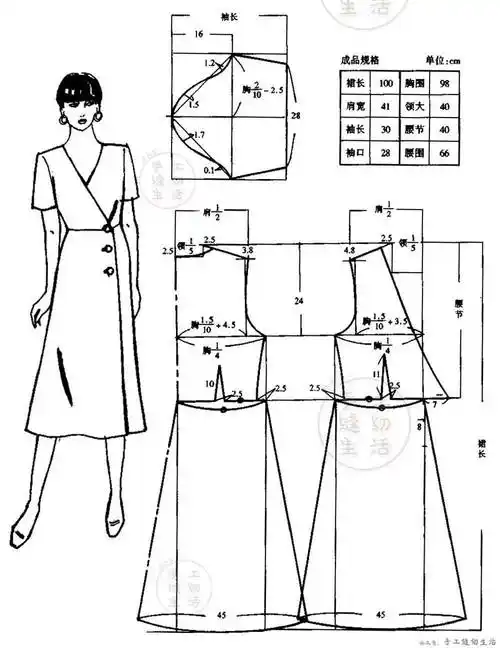 多款半袖连衣裙裁剪图