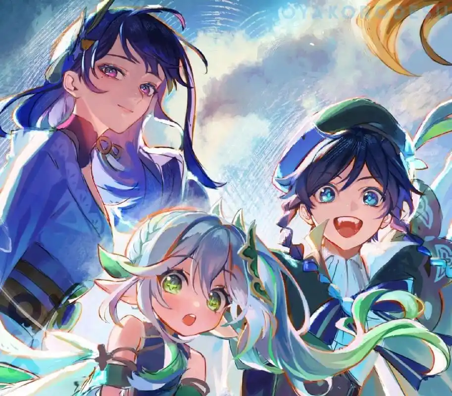 诶嘿～原神家族合照来一张～ 图源私戳,单纯分享,单纯分享