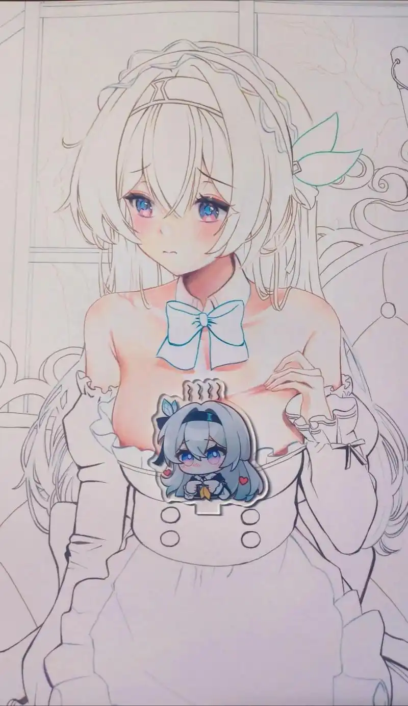 手绘 #临摹 #绘画过程 #崩坏星穹铁道 #流萤 - 抖音