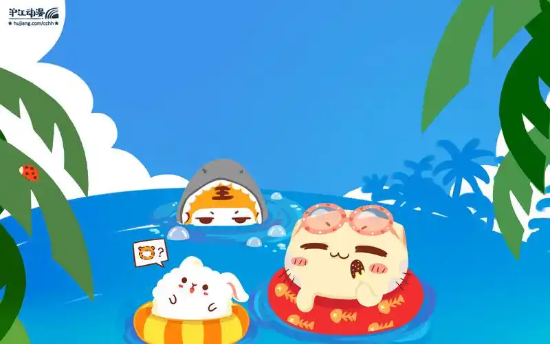 cc猫,cc猫,大脸吃货cc猫,海滩,可爱,沪江动漫,卡通,定制手机壳cc猫