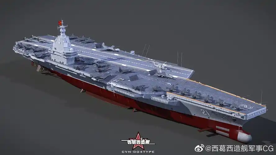 三维图片畅想未来的核动力航母,歼20,歼31会同时上舰吗?