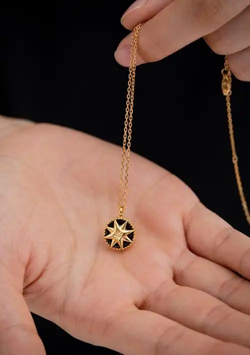 63兰历&专柜 泰国佛牌 阿赞佑 八芒星吊坠锁骨项链幸运星 八芒星