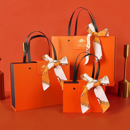 礼品盒空盒大盒子包装盒中秋节简约伴手礼盒手提盒高档丝带礼物盒