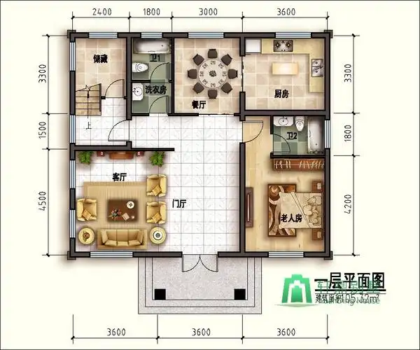 11x9米两层半农村房屋设计图含效果图