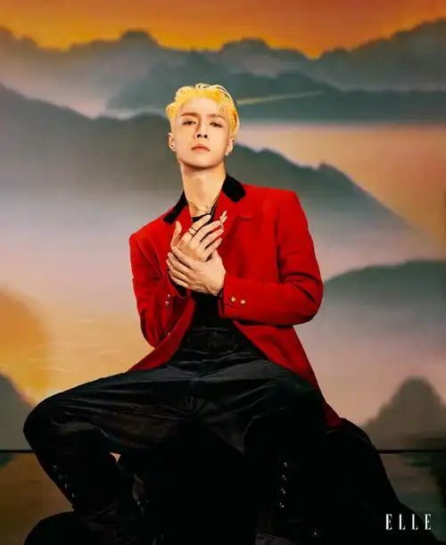 张艺兴新加坡版elle十二月刊##张艺兴elle金发摩登大片