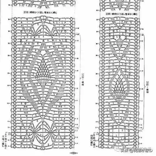 钩针编织花样桌旗床罩像素图可以发挥你的想象力就不仅限于此了