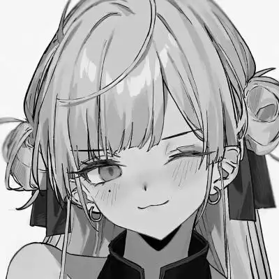 黑白动漫女头图片