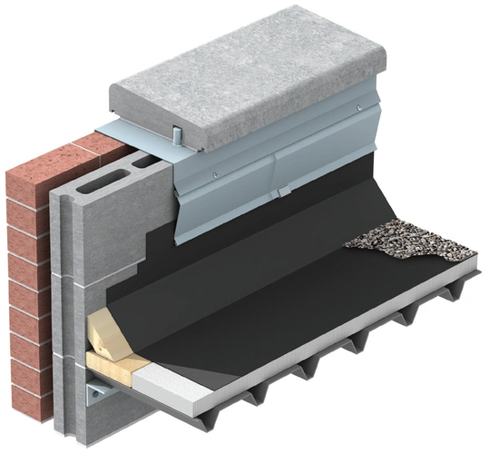 女儿墙泛水 图源:fundamentals of building construction