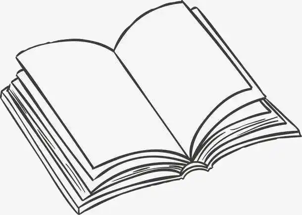 简约手绘书本免抠