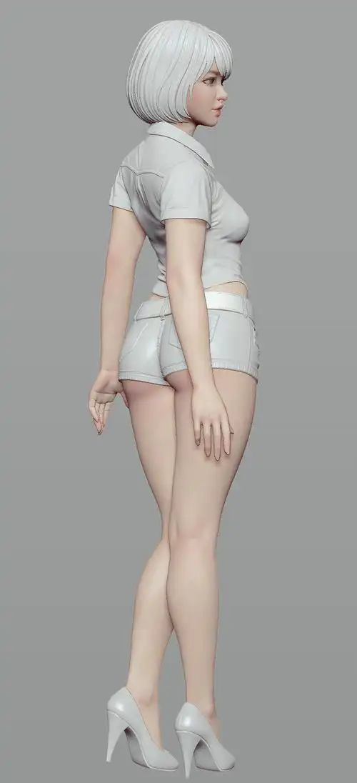 韩国妹子写实cg人物_zb模型_zb雕刻_zb制作模型_直线网