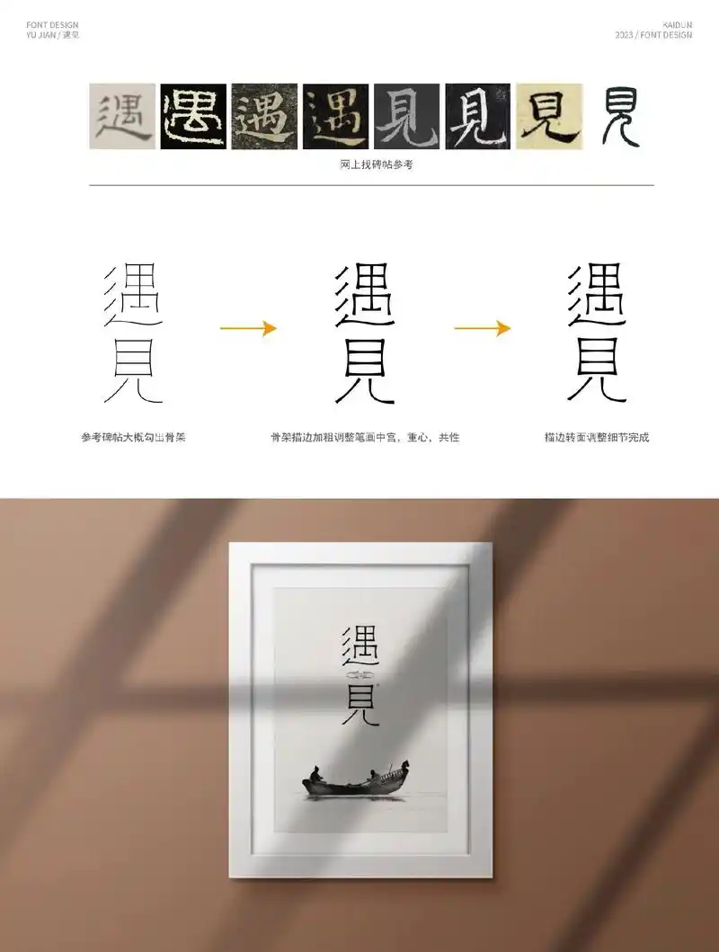 字体设计-遇见.#logo设计 #字体设计 #原创 #商标设 - 抖音