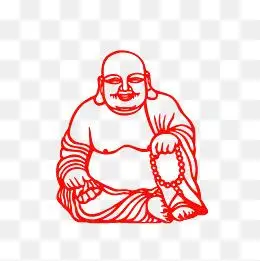 简笔手绘弥勒佛