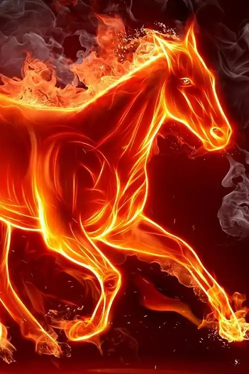 火与烟之马 iphone 壁纸