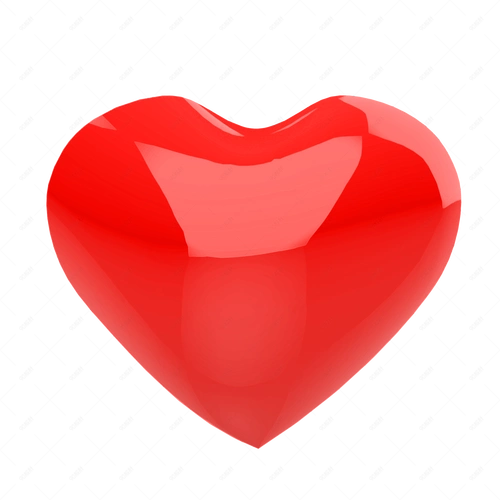 红色立体爱心免抠素材
