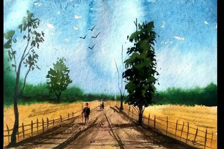 水彩画教程步骤风景水彩画教程步骤风景天空