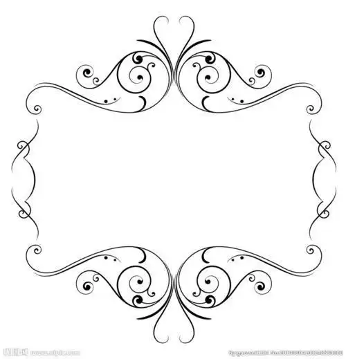 仿古边框花纹简笔画