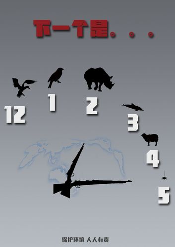 746海报印制展板写真喷绘贴纸156保护动物宣传海报