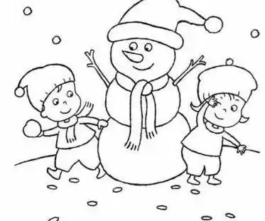 冬天的简笔画 冬天的简笔画 彩色 雪人