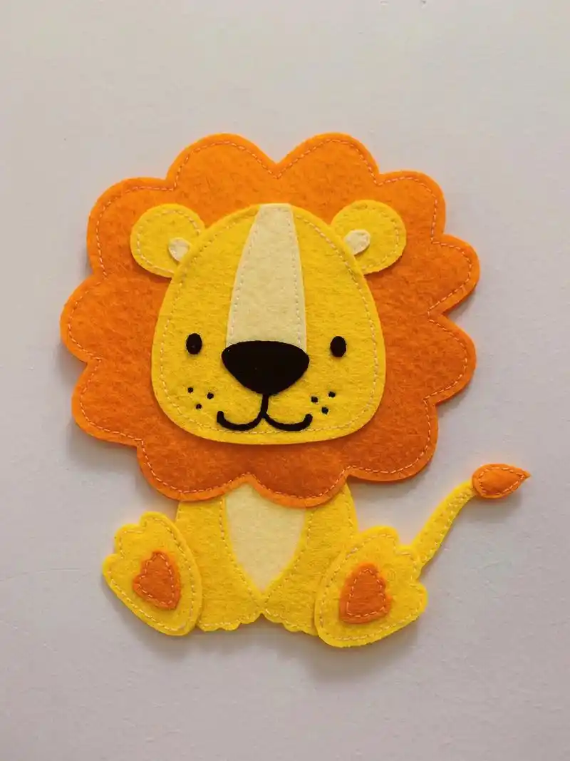 不织布动物系列|小狮子0315#手工diy #手工#手工制作  - 抖音