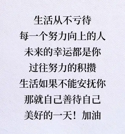 生活从不亏待每一个努力向上的人未来的幸