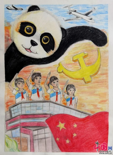 画说辉煌!成都青羊实验中学学子一笔一画展现党的百年征程