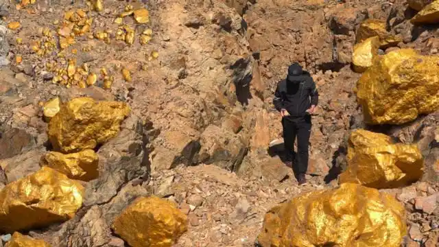 国外大叔户外寻宝,发现稀世金矿脉,哪知惊喜还在后面!