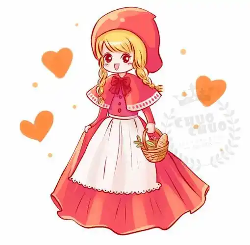 超简单的绘画小教程卡通小红帽