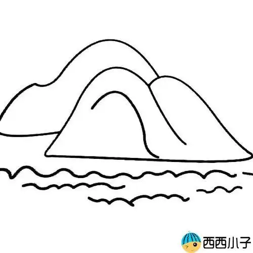 大山简笔画图片一座大山的画法大山怎么画好看又简单大山简笔画步骤