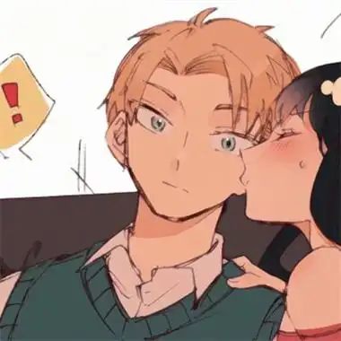 一男一女手绘动漫情头图片高清