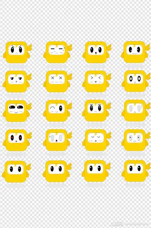 表情贴图可爱表情包素材免扣元素