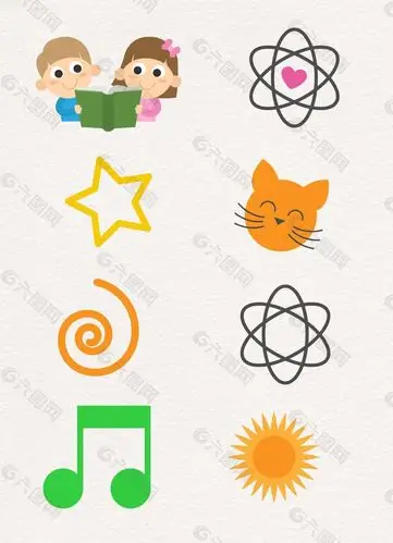 学生卡通装饰图案