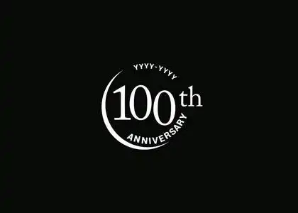 一百分一个百周年纪念白色标志在黑色背景, 向量例证照片