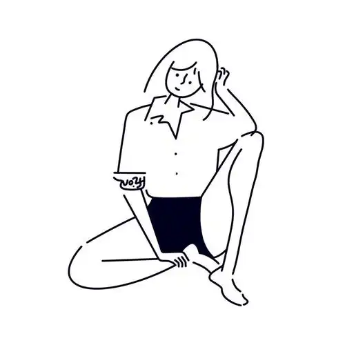 ins风极简手绘插画no25