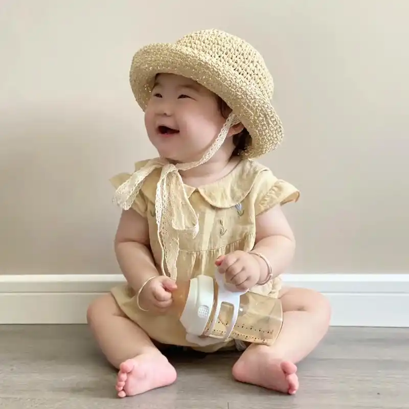 七月龄女宝宝ootd | 森系女孩度假风.初夏的满满96 孩 - 抖音