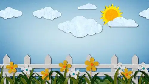 晚会素材-卡通可爱阳光花园幼儿园活动晚会背景视频素材