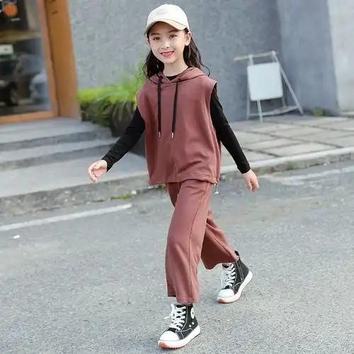 小姑娘6女孩子7到8岁穿的9长袖10衣服一身12女童13休闲14三件套装