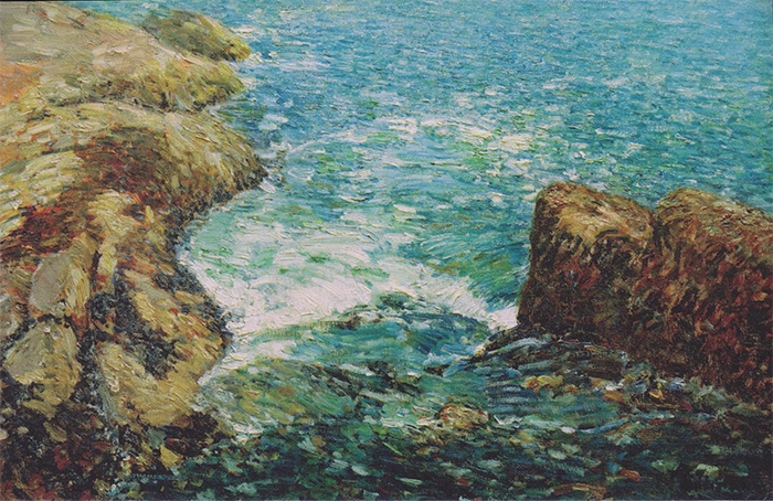 夏日海滩油画作品欣赏,海边风景油画图集
