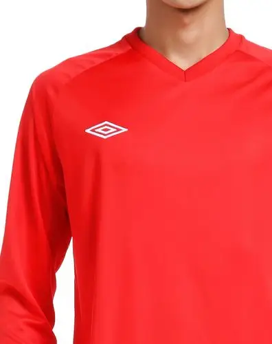 茵宝 男款朱红色长袖球衣两件套 活力纯色透气