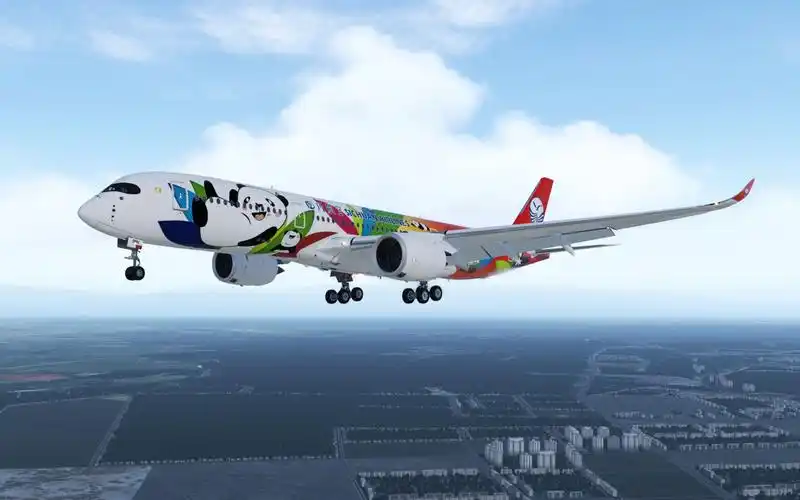 x-plane11 四川航空a350-900 klax07l落地