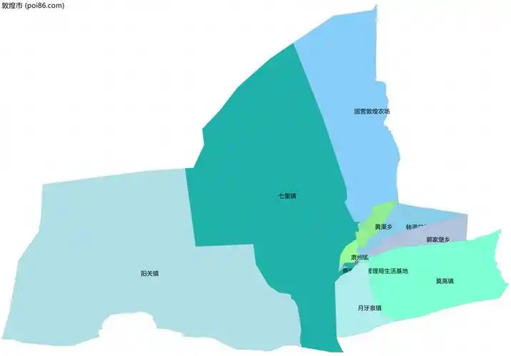 敦煌市边界地图