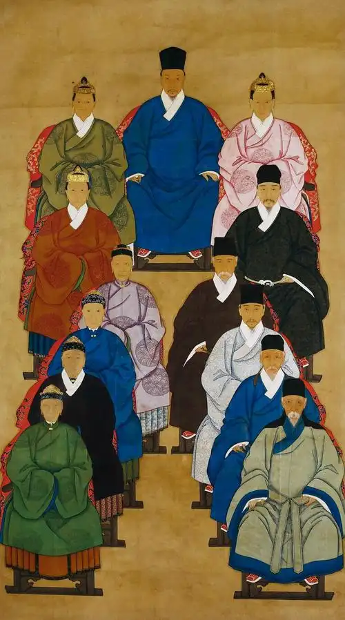 lot 0764 分享 拍品描述 提要:明代手绘祖宗像一幅  本场其它拍品