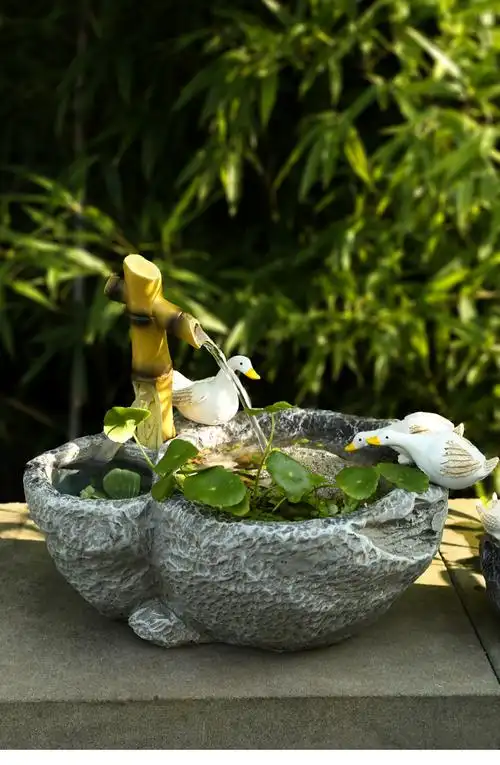 假山流水喷泉摆件阳台鱼池花园庭院微景观鱼缸流水瀑布生财办公室客厅