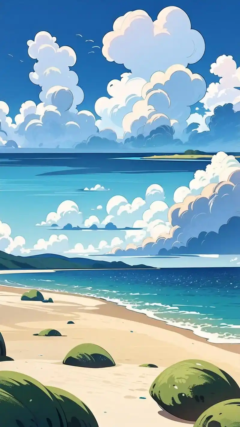 三伏天夏日海滩壁纸大放送9215 夏日炎炎,三伏天更是热浪滚滚.